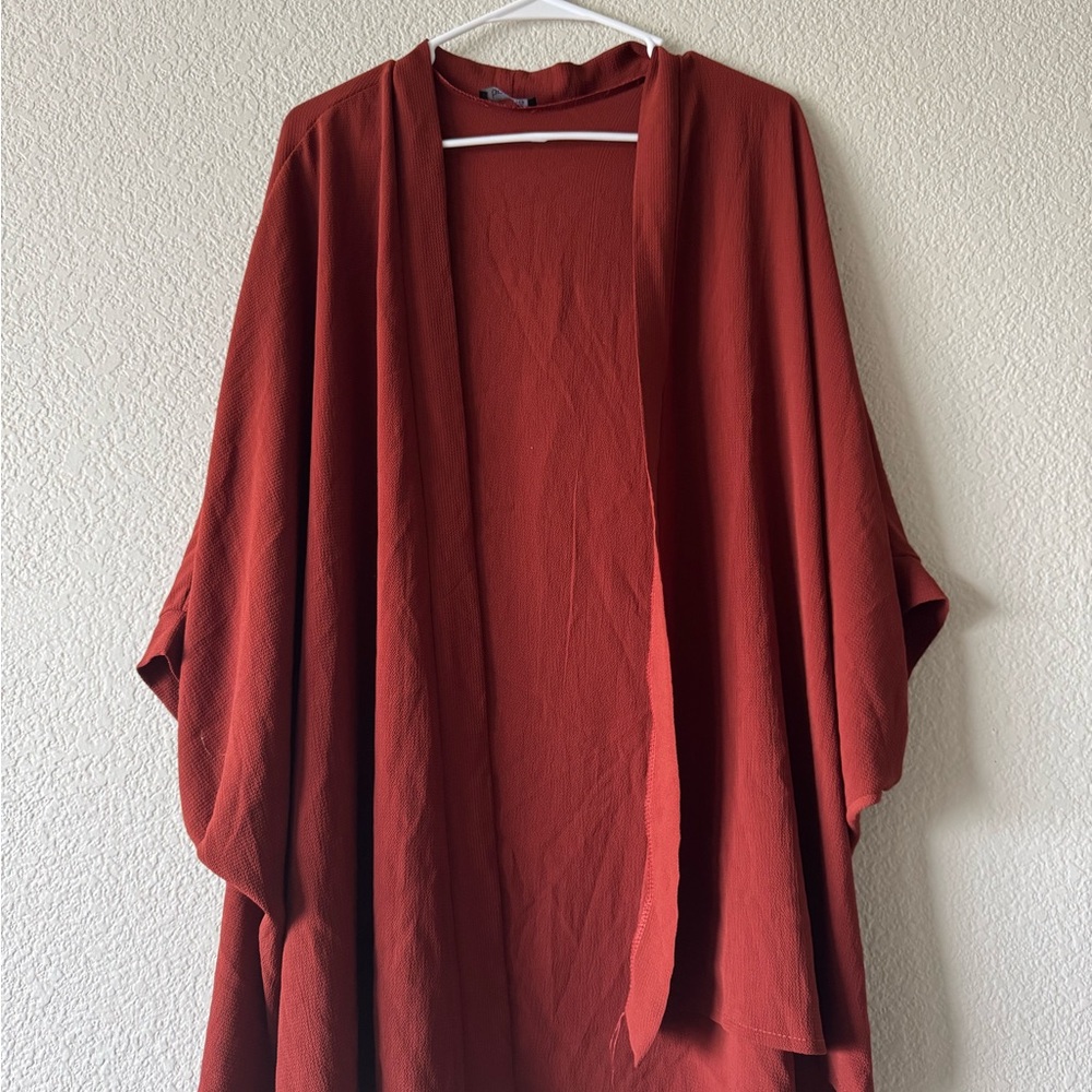 Boohoo Rust Kimono Cardigan